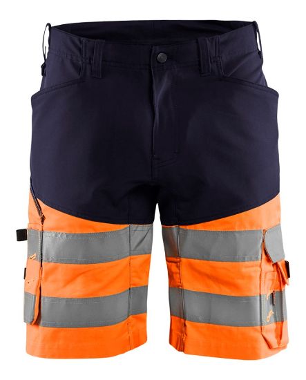 Afbeeldingen van BLÅKLÄDER Short met stretch 1541 marineblauw/High Vis oranje C48