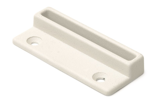 Afbeeldingen van Raamboomplaatje zamac epoxy wit 74X30MM