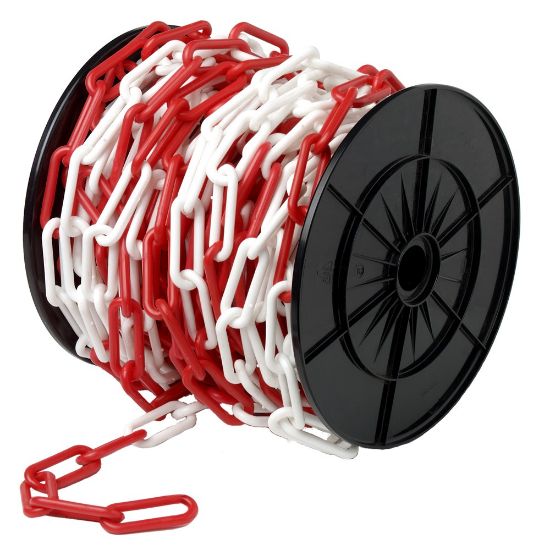 Afbeeldingen van DX Kunststof ketting rood-wit 6MM 25M