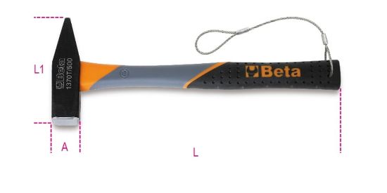 Afbeeldingen van BETA Bankhamer kunststof steel 1370HT-HS 300g 300MM