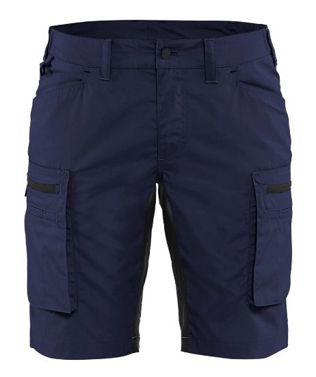 Afbeeldingen van BLÅKLÄDER Short service dames met stretch 7149 marineblauw/zwart C32