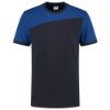 Afbeeldingen van TRICORP T-shirt bi-colour Naden 102006 navy/royal blauw M