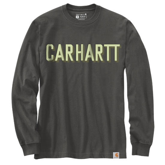 Afbeeldingen van CARHARTT T-shirt met lange mouwen grafische print 104891 peat M