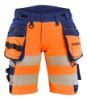 Afbeeldingen van BLÅKLÄDER Short met 4-weg stretch dames 7020 High Vis oranje/marineblauw C50