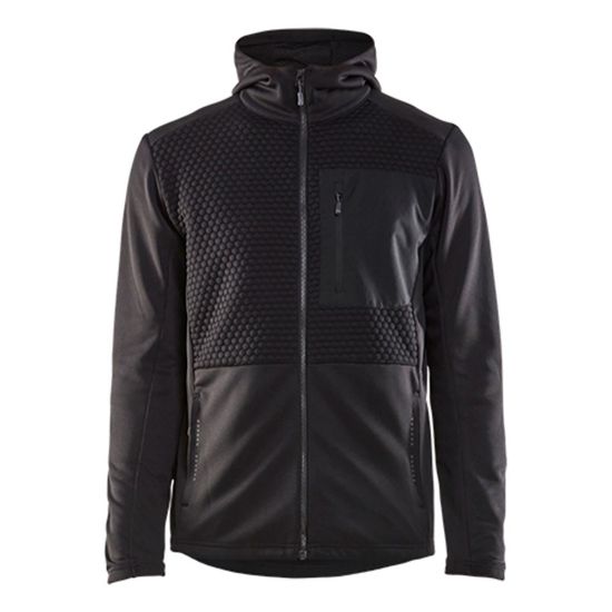 Afbeeldingen van BLÅKLÄDER Hoodie met hele rits 3540 zwart L