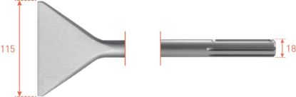 Afbeeldingen van ROTEC Spadebeitel SDS-Max 115X350MM