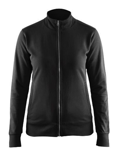 Afbeeldingen van BLÅKLÄDER Sweatshirt dames met rits 3372 zwart L