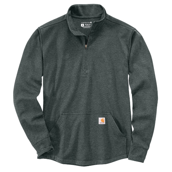 Afbeeldingen van CARHARTT T-shirt Thermo lange mouwen met rits 104428 ELM heather S
