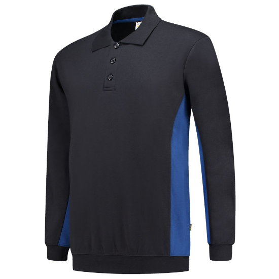 Afbeeldingen van TRICORP Polosweater bi-colour 302003 navy/royal blauw XS