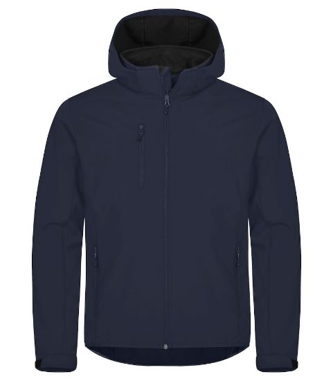 Afbeeldingen van Hoodie softshell jacket 0200912 dark navy 4xl
