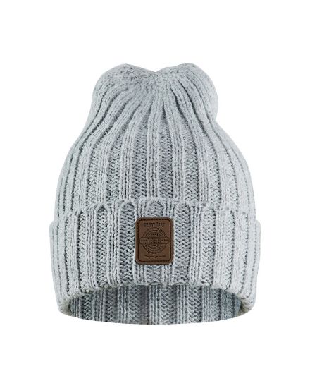 Afbeeldingen van BLÅKLÄDER Beanie gebreid reflecterend 2027 grijs mêlee onesize