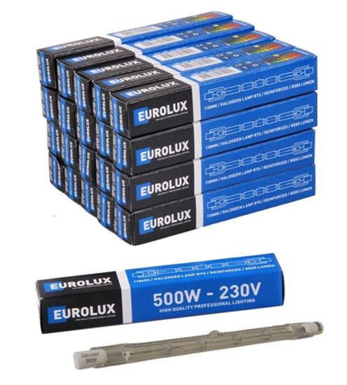 Afbeeldingen van EUROLUX Halogeenlamp versterkt R7S 118MM 42V 500W