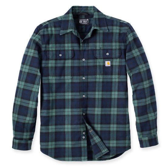 Afbeeldingen van CARHARTT Overhemd flannel geruit lange mouwen 106356 frosted balsam S