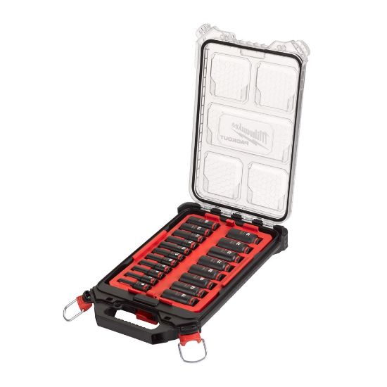 Afbeeldingen van MILWAUKEE Doppenset ⅜" SHOCKWAVE PACKOUT 19x