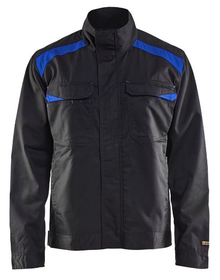 Afbeeldingen van BLÅKLÄDER Jack industrie ongevoerd 4054 zwart/korenblauw 2XL