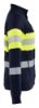 Afbeeldingen van BLÅKLÄDER Sweater Multinorm dames met rits 3472 marineblauw/High Vis geel M