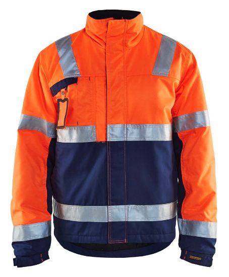 Afbeeldingen van BLÅKLÄDER Winterjas 4862 High Vis oranje/marineblauw S