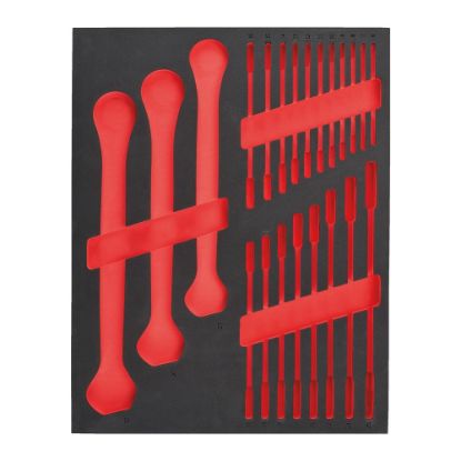 Afbeeldingen van MILWAUKEE Foam inlay leeg t.b.v. 22-delige MAXBITE ringratel-steeksleutelset