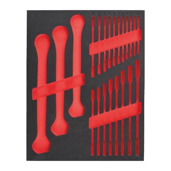 Afbeeldingen van MILWAUKEE Foam inlay leeg t.b.v. 22-delige MAXBITE ringratel-steeksleutelset