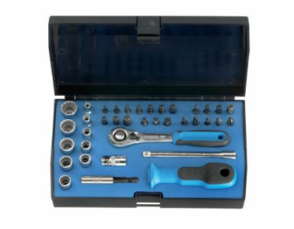 Afbeeldingen van GEDORE Dopsleutelset ¼" D 20 KAU-20 UD-IN-IS-PH-PZ-TX 37x