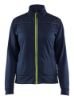 Afbeeldingen van BLÅKLÄDER Sweater service dames met rits 3394 donker marineblauw/High Vis geel S