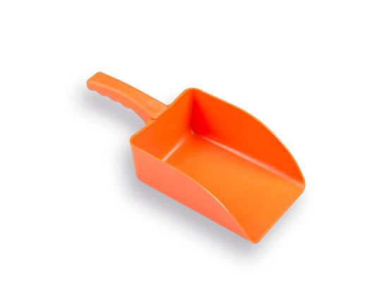 Afbeeldingen van Hand-/zoutschep kunststof oranje 750g