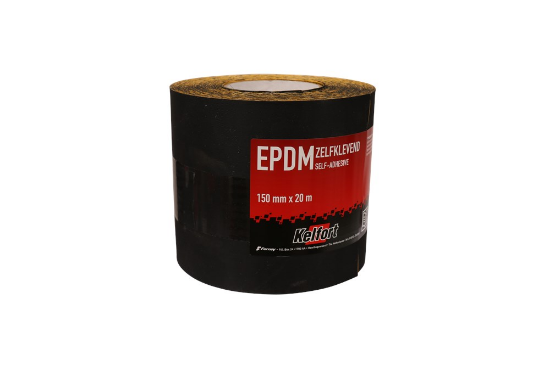 Afbeeldingen van KELFORT EPDM folie zwart zelfklevend-acryl 15CM 20M