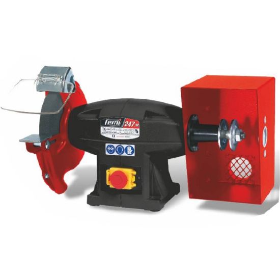 Afbeeldingen van FEMI Combi werkbankslijpmachine 246/M 750W enkele fase + wiel