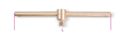 Afbeeldingen van BETA Wringstaaf ½" vonkvrij + verschuifbaar vierkant 921BA/42 250MM