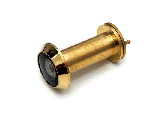 Afbeeldingen van Deurspion 200° Me gepolijst 14MM 35-55 60min