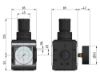 Afbeeldingen van Drukregelaar G¾" 10bar met manometer 63MM BG4
