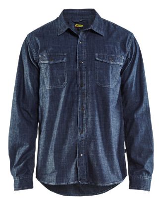Afbeeldingen van BLÅKLÄDER Overhemd denim 3295 marineblauw S