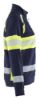 Afbeeldingen van BLÅKLÄDER Sweater dames met rits 3505 marineblauw/High Vis geel L