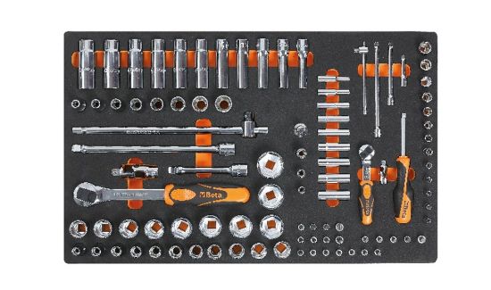 Afbeeldingen van BETA Inlegbak zacht + 98x gereedschap M100