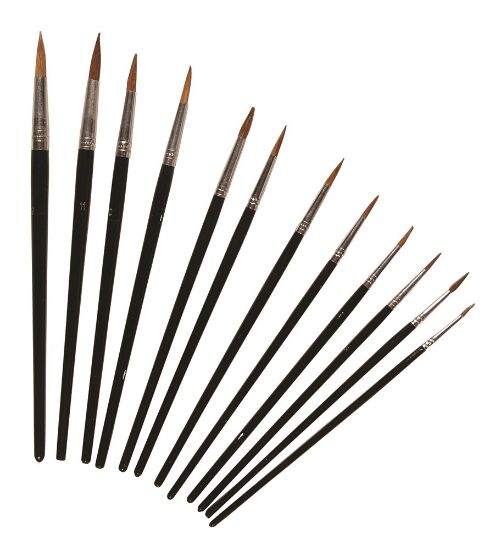 Afbeeldingen van Penseel zwarte steel 12x