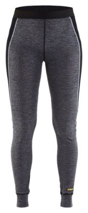 Afbeeldingen van BLÅKLÄDER Lange onderbroek dames 100% merino WARM 7201 medium grijs/zwart 2XL
