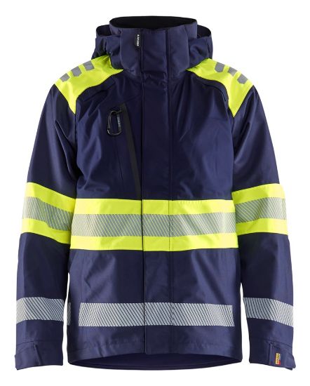 Afbeeldingen van BLÅKLÄDER Shelljack 4420 marineblauw/High Vis geel 4XL