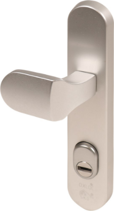 Afbeeldingen van OXLOC Veiligheidslangschild deurduwer + kerntrekbeveiliging + profielcilinder aluminium ovaal PC85