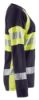 Afbeeldingen van BLÅKLÄDER T-shirt vlamvertragend dames met lange mouwen 3494 marineblauw/High Vis geel 3XL
