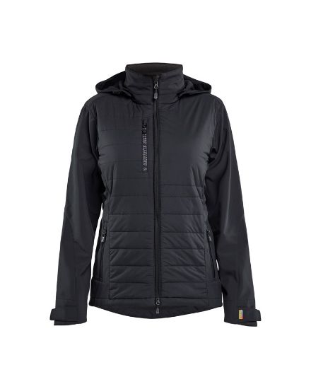 Afbeeldingen van BLÅKLÄDER Hybride jack dames 4733 zwart/zwart S