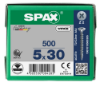 Afbeeldingen van SPAX Spaanplaatschroef verzonkenkop WIROX voldraad PZ2 5X30MM