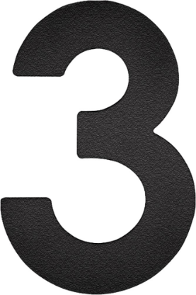 Afbeeldingen van OXLOC Huisnummer RVS zwart cijfer nr. 3