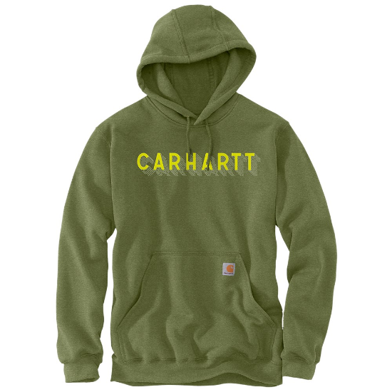 Afbeeldingen van CARHARTT Hoodie grafische print regenbestendig 105944 chive heather L