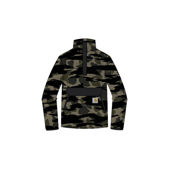 Afbeeldingen van CARHARTT Pullover fleece relaxed fit 104991 black blind duck camo 2XL