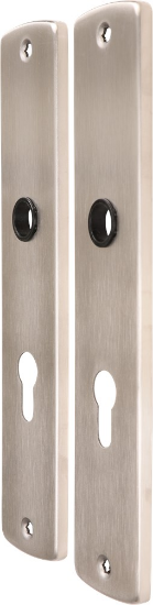 Afbeeldingen van OXLOC Langschild krukgat + profielcilinder renovatie RVS PC72