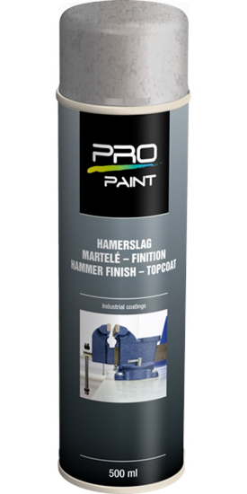 Afbeeldingen van PRO-PAINT Hamerslag lak zilver 500ML