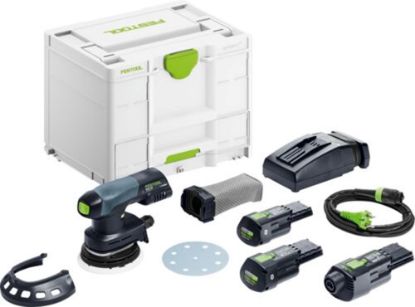 Afbeeldingen van FESTOOL Accu excenterschuurmachine ETSC1253,0I-Set 18V 2x 3,0Ah in systainer