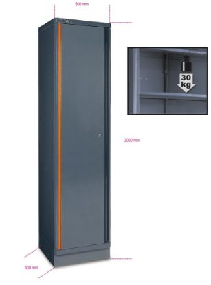 Afbeeldingen van BETA Deurskast enkel plaatstaal C55A1 t.b.v. werkplaatsinrichting