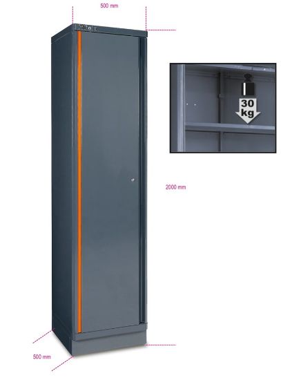 Afbeeldingen van BETA Deurskast enkel plaatstaal C55A1 t.b.v. werkplaatsinrichting