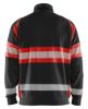 Afbeeldingen van BLÅKLÄDER Sweater met rits 3551 zwart/High Vis rood M